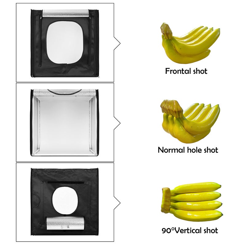 Finnhomy Professional Portable Photo Studio Photo Light Studio Photo Tent Light Box Table Top Photography Shooting Tent Box Lighting Kit, 16" x 16" Cube - Image 4